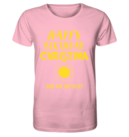 Zum Geburtstag mit deinem Wunschnamen • Birthday • Unisex Premium T-Shirt XS-5XL aus Bio-Baumwolle für Damen & Herren