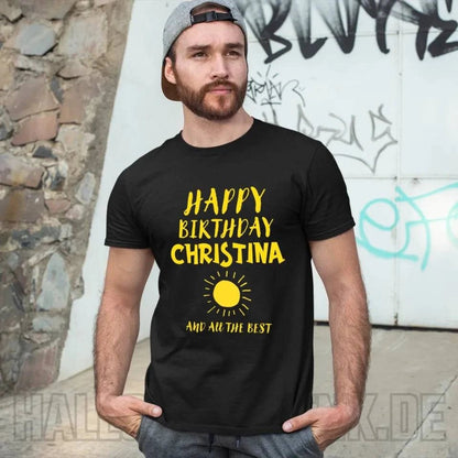 Zum Geburtstag mit deinem Wunschnamen • Birthday • Unisex Premium T-Shirt XS-5XL aus Bio-Baumwolle für Damen & Herren