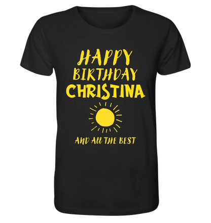 Zum Geburtstag mit deinem Wunschnamen • Birthday • Unisex Premium T-Shirt XS-5XL aus Bio-Baumwolle für Damen & Herren