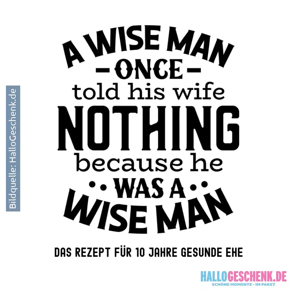 A wise man & his wife • Mann • Frau • Ehe • STICKER 20x20 cm (Aufkleber) • personalisiert - White / OneSize