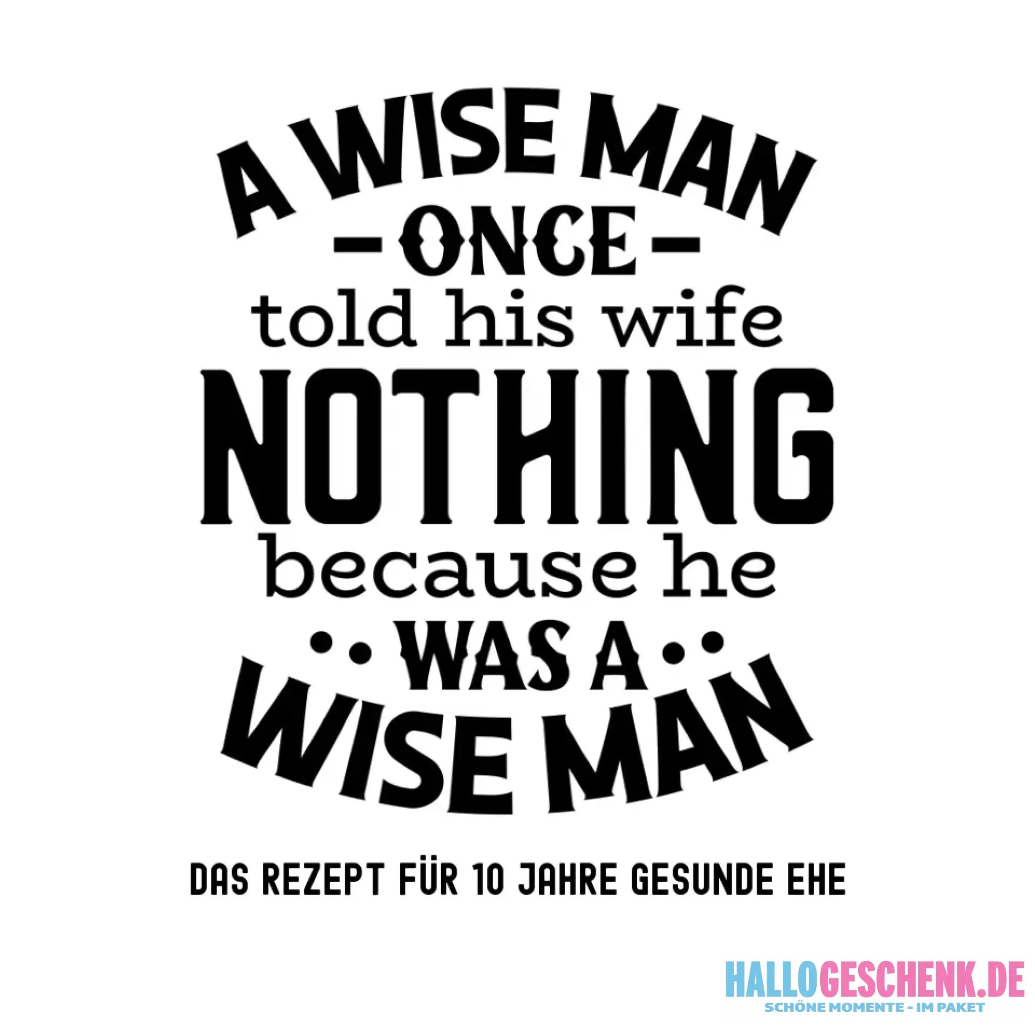 A wise man & his wife • Mann • Frau • Ehe • STICKER 20x20 cm (Aufkleber) • personalisiert - White / OneSize
