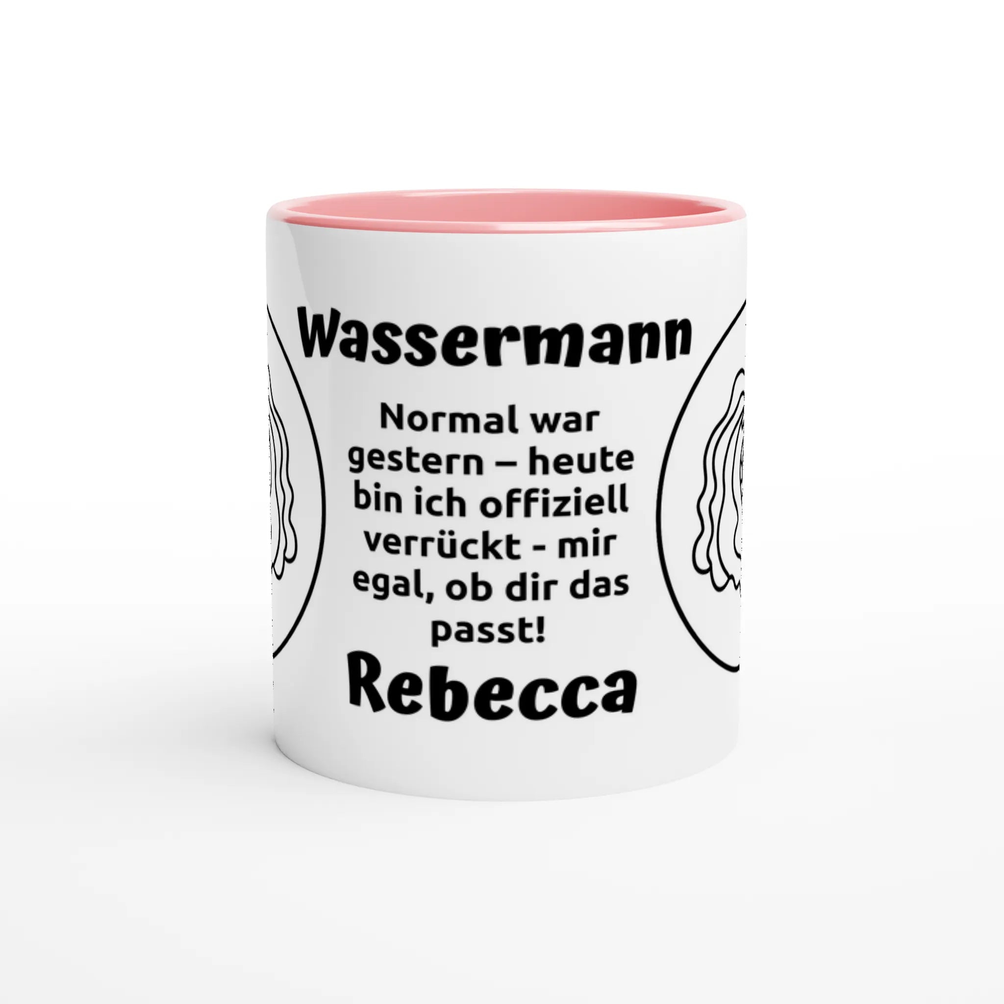 Mit 3D-Vorschau: 12 Sternzeichen mit Name + personalisierten Sprüchen • zweifarbige Tasse