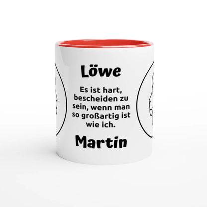 Mit 3D-Vorschau: 12 Sternzeichen mit Name + personalisierten Sprüchen • zweifarbige Tasse