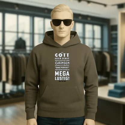 Als Gott mich schuf • Unisex Premium Hoodie XS-5XL aus Bio-Baumwolle für Damen & Herren • Exklusivdesign • personalisiert