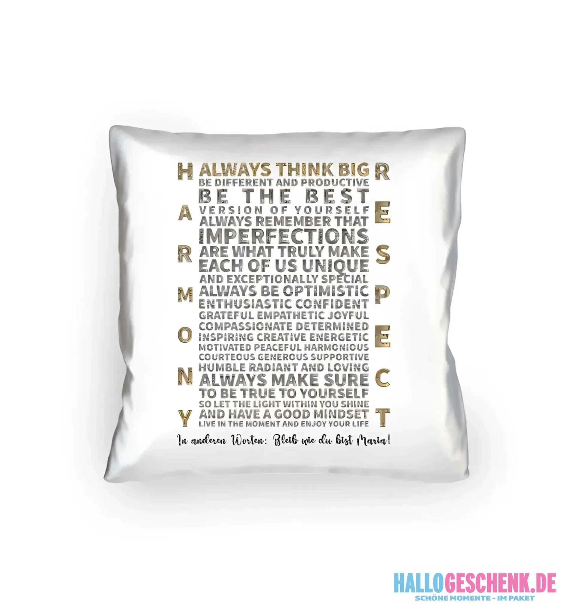 Always inspire • Kissen 40x40 cm • Exklusivdesign • personalisiert