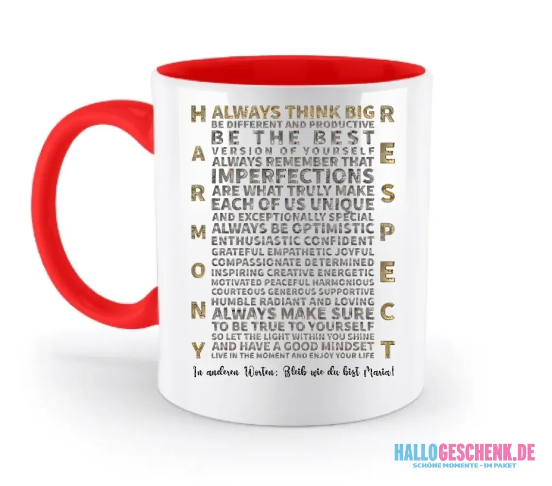 Always inspire • zweifarbige Tasse • Exklusivdesign • personalisiert