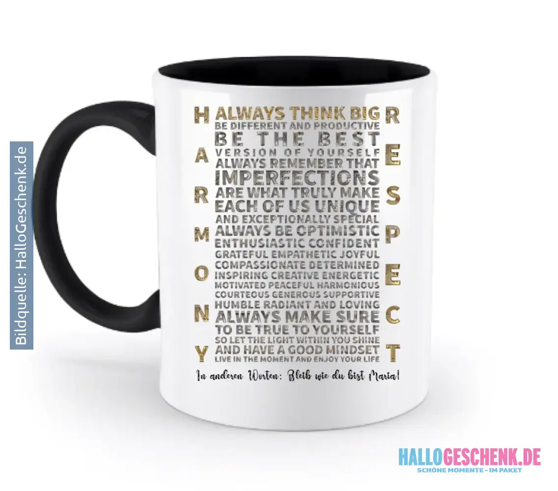Always inspire • zweifarbige Tasse • Exklusivdesign • personalisiert