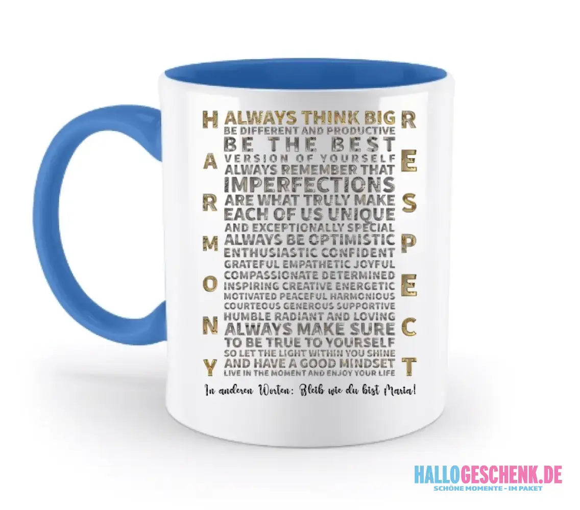 Always inspire • zweifarbige Tasse • Exklusivdesign • personalisiert