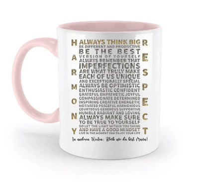 Always inspire • zweifarbige Tasse • Exklusivdesign • personalisiert - HalloGeschenk.de