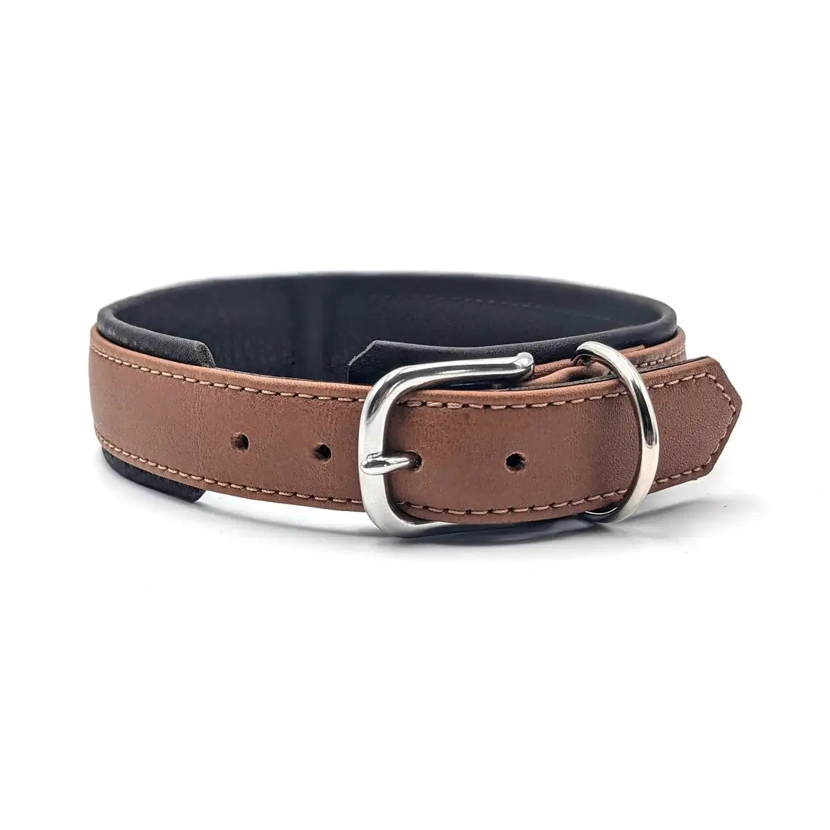 AMICI Cognac - Stilvolles Nappa-Halsband für modebewusste Hundefreunde