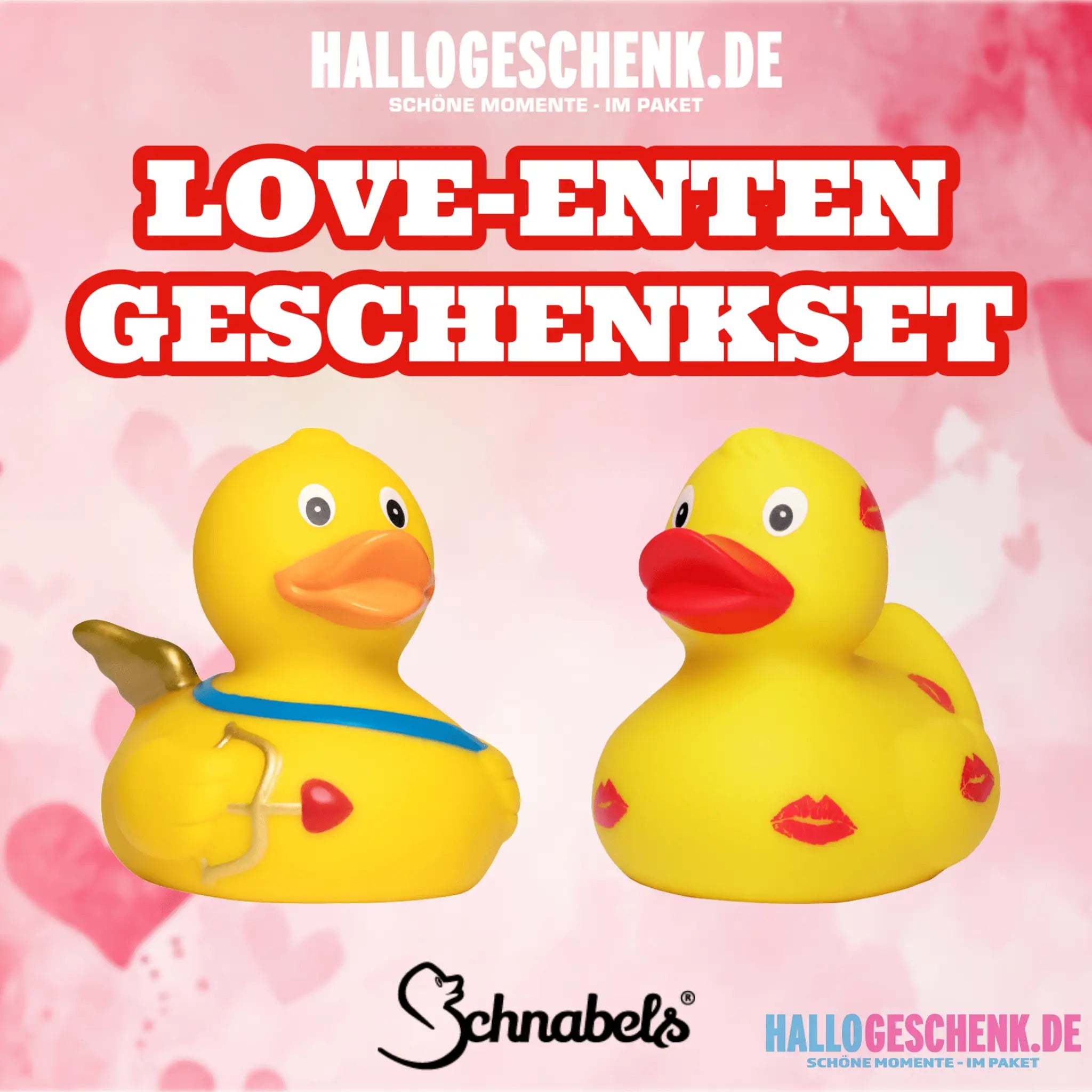 Amor Love Liebe 2er/3er Enten-Set • Valentinstag • Badeenten PVC