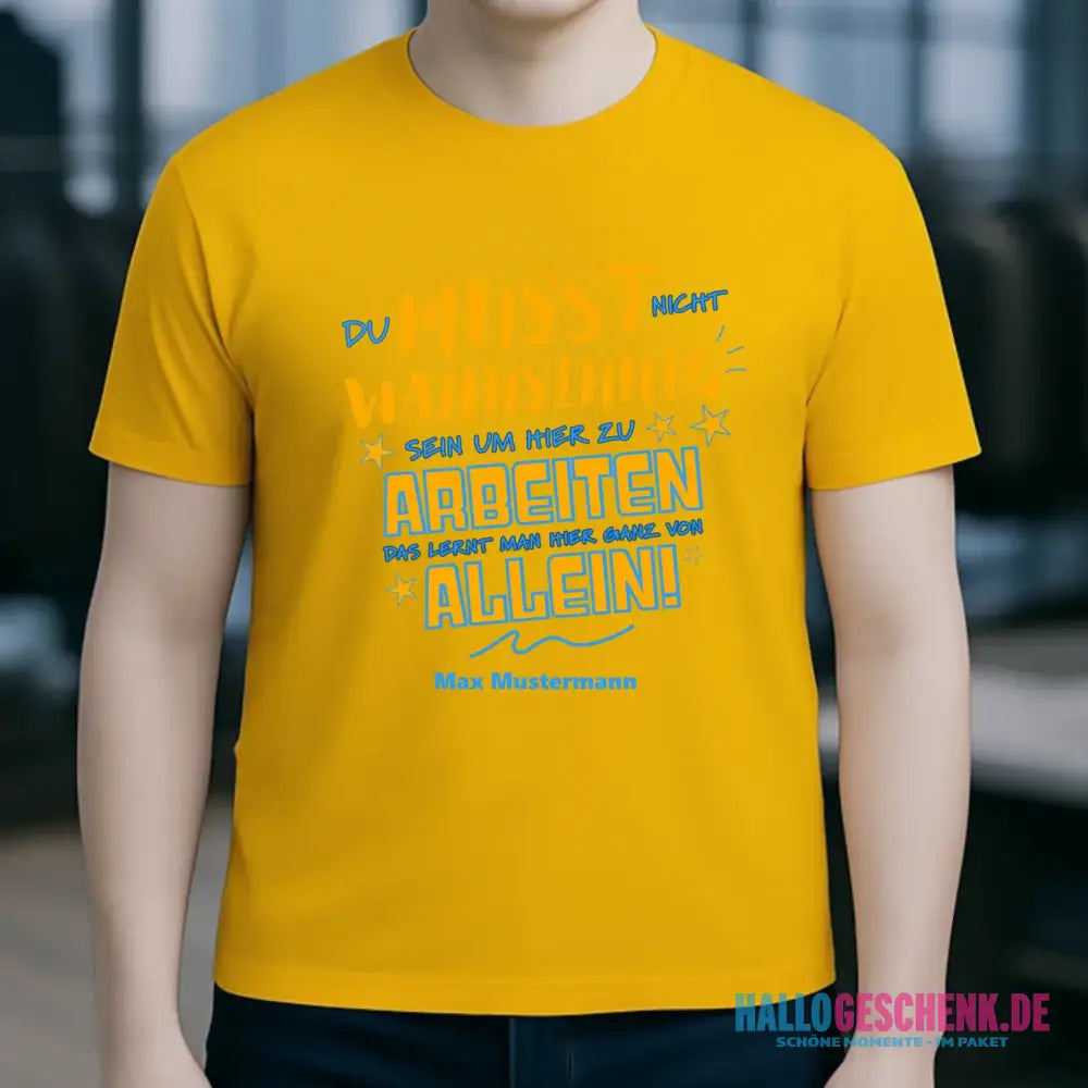 Arbeitnehmer "Wahnsinnig" mit Wunschname, personalisierbar - Unisex Premium T-Shirt XS-5XL aus Bio-Baumwolle für Damen & Herren