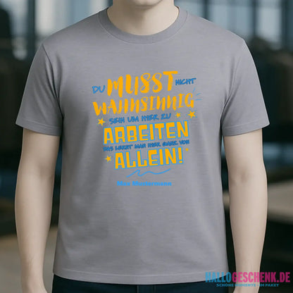 Arbeitnehmer "Wahnsinnig" mit Wunschname, personalisierbar - Unisex Premium T-Shirt XS-5XL aus Bio-Baumwolle für Damen & Herren