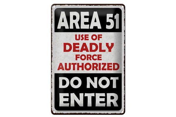 Area 51 • Blechschild 20x30cm - Schilder