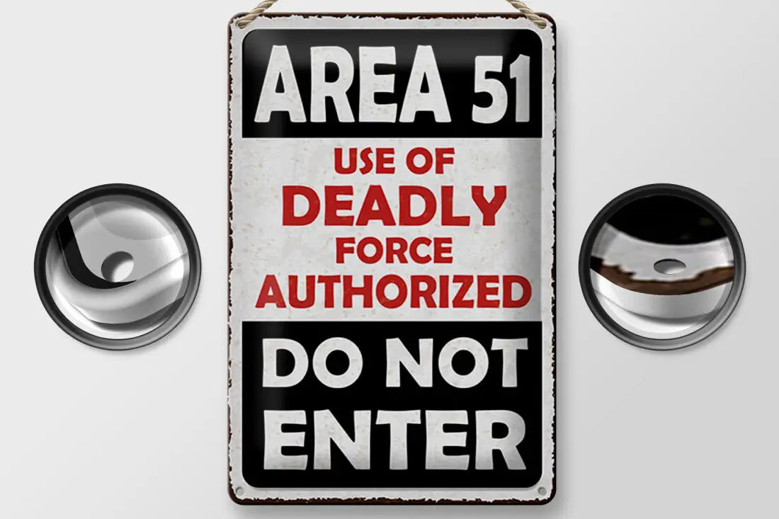 Area 51 • Blechschild 20x30cm - Schilder