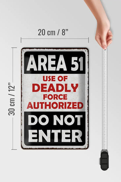 Area 51 • Blechschild 20x30cm - Schilder