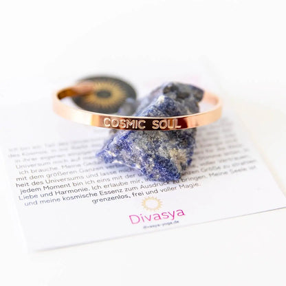 Armreif mit Gravur | rosé vergoldet | Cosmic Soul