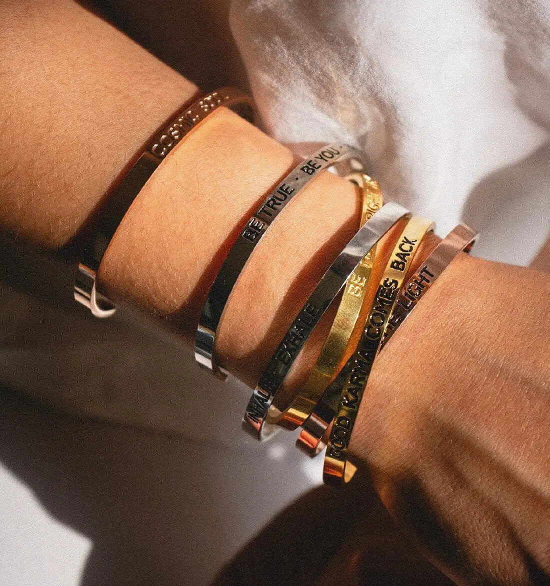 Armreif mit Gravur | Silber | ’Be true - be you - be kind’