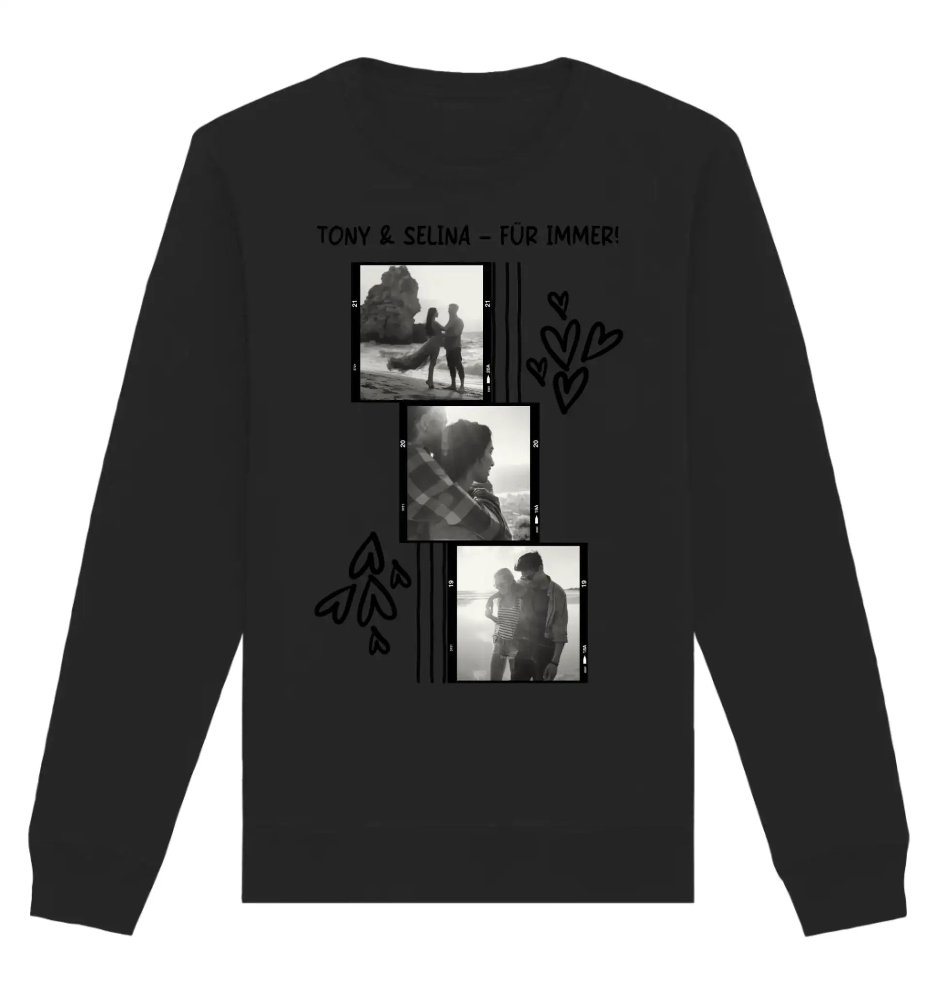 Art-Klecks • mehrere Artikel • ’Statement-Collection’ • Wunschtext • Mein Fotomotiv - Unisex Sweatshirt • Bio Premium