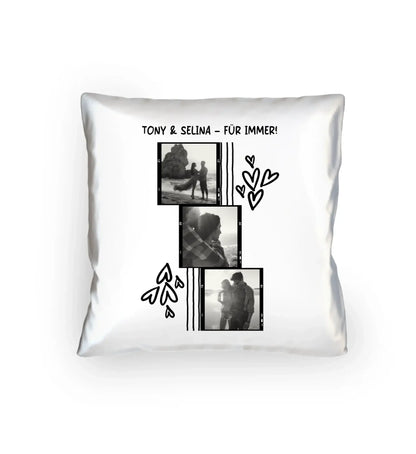 Art-Klecks • mehrere Artikel • ’Statement-Collection’ • Wunschtext • Mein Fotomotiv - Kissen / White / 40cm-x-40cm
