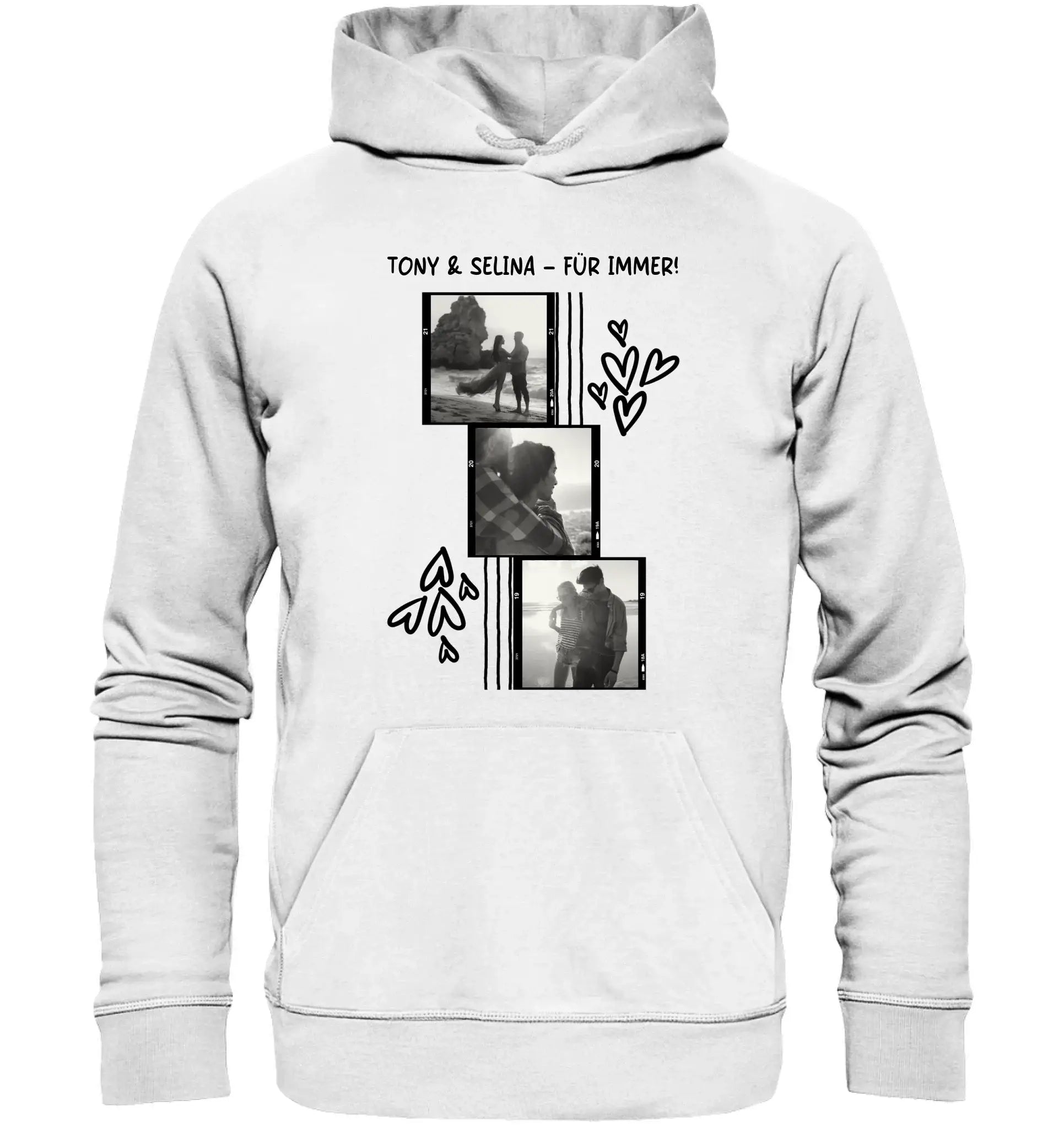 Art-Klecks • mehrere Artikel • ’Statement-Collection’ • Wunschtext • Mein Fotomotiv - Unisex Hoodie • Bio Premium Plus