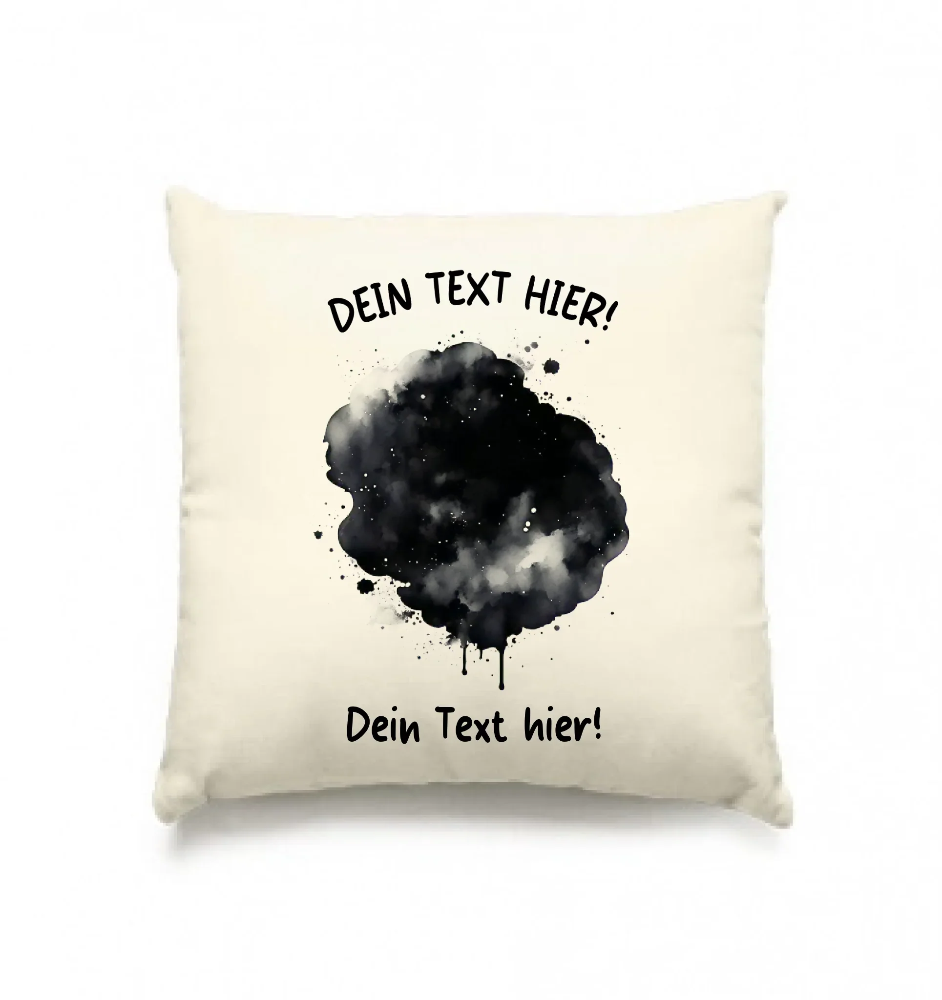 KI-Cartoon-Effekt Splash • mehrere Artikel • ’Statement-Collection’ • Wunschtext • Mein Fotomotiv - Kissen / Natur