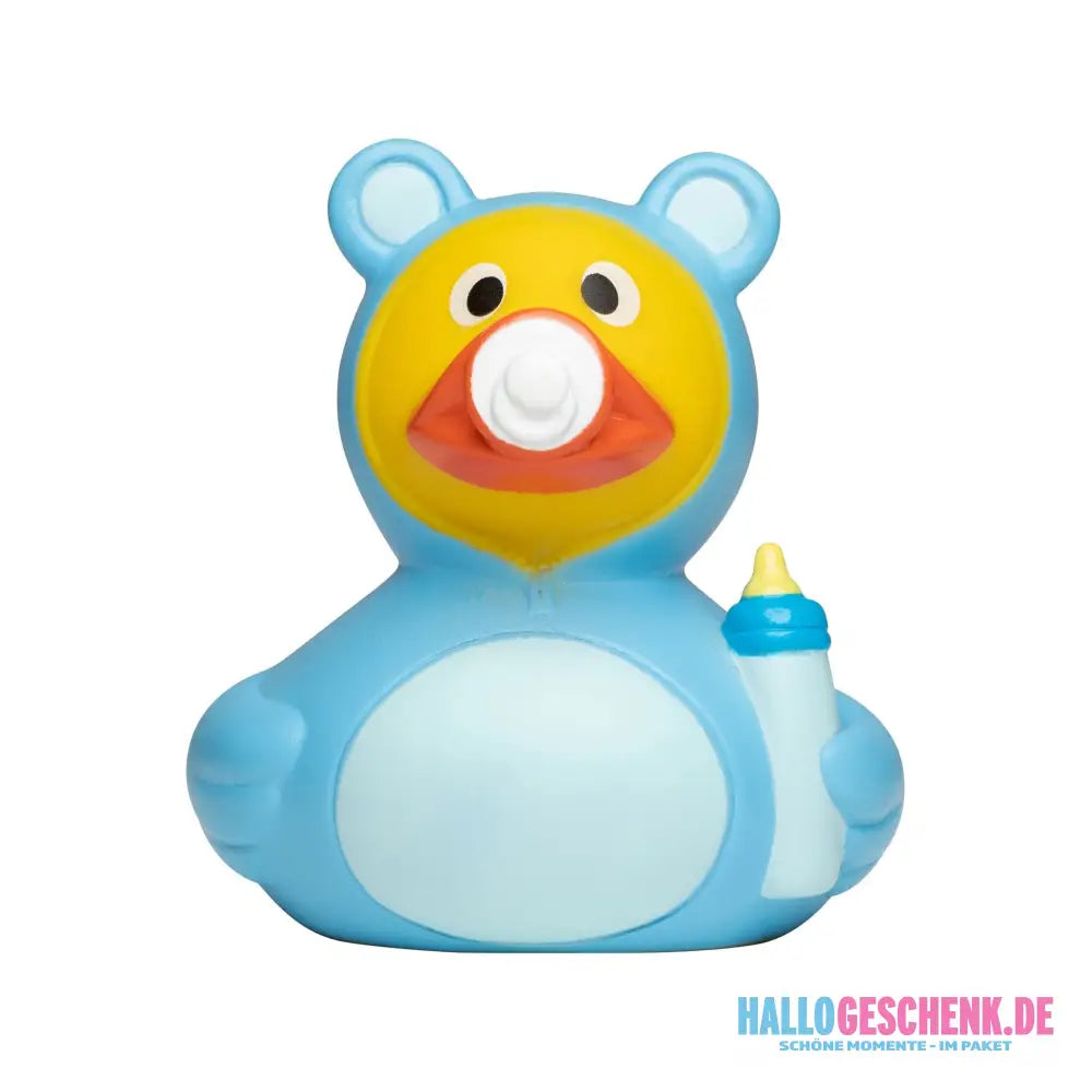 Baby Hellblau Junge Babyshower • Quietsche-Ente / Badeente