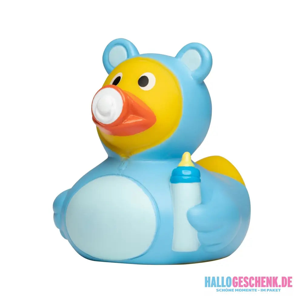 Baby Hellblau Junge Babyshower • Quietsche-Ente / Badeente