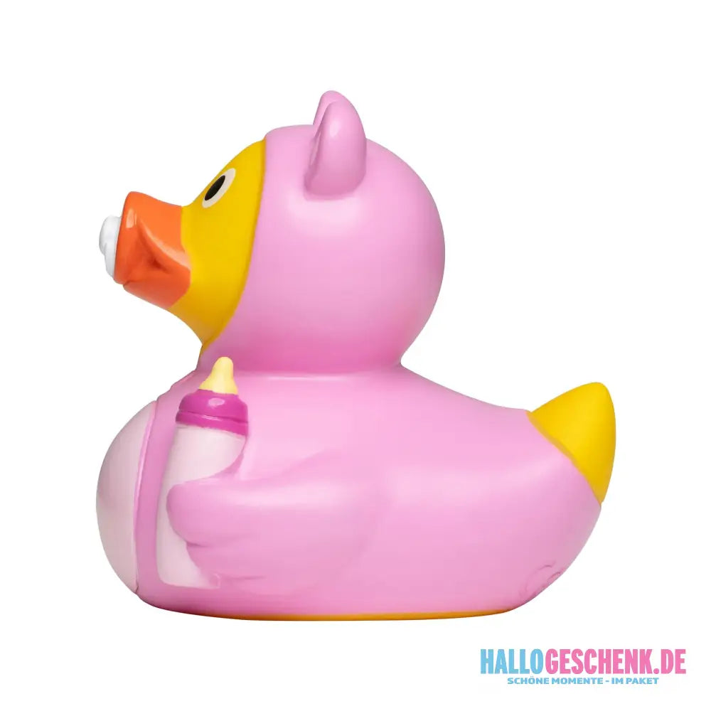 Baby Rosa Mädchen Babyshower • Quietsche-Ente / Badeente