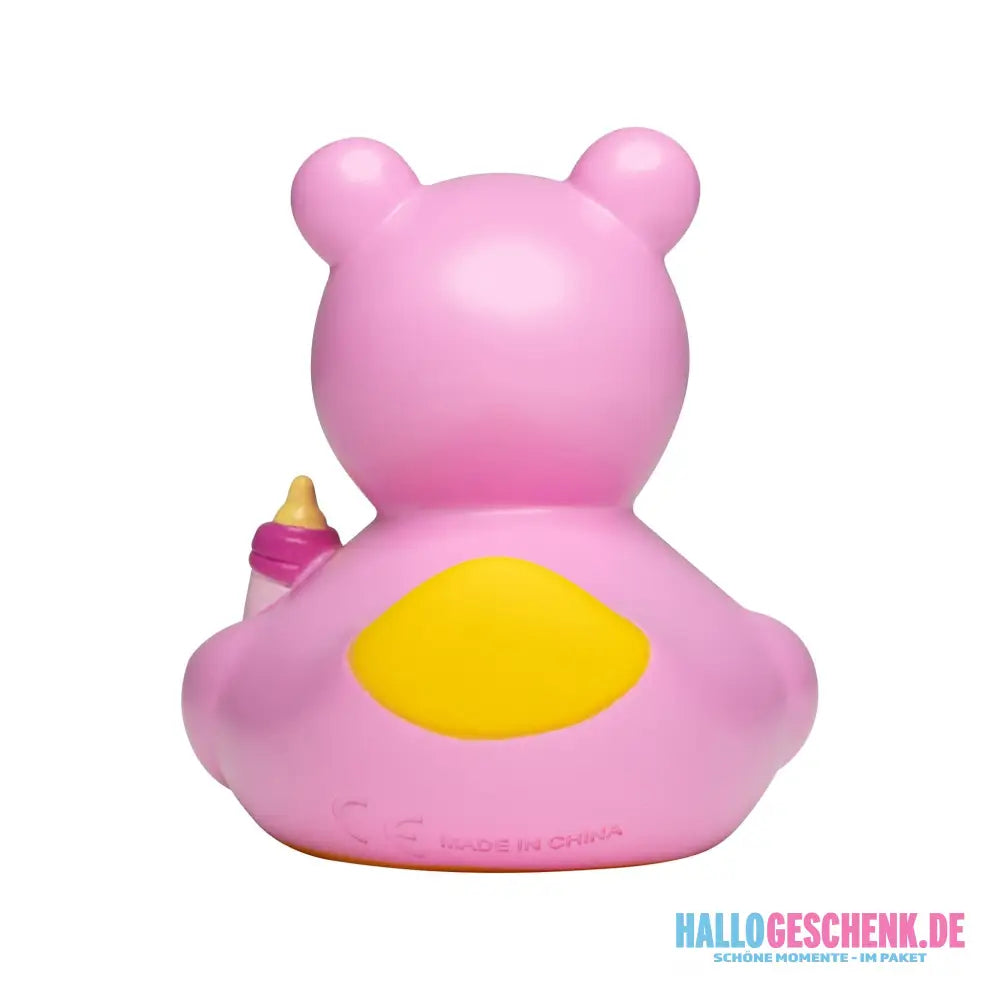 Baby Rosa Mädchen Babyshower • Quietsche-Ente / Badeente