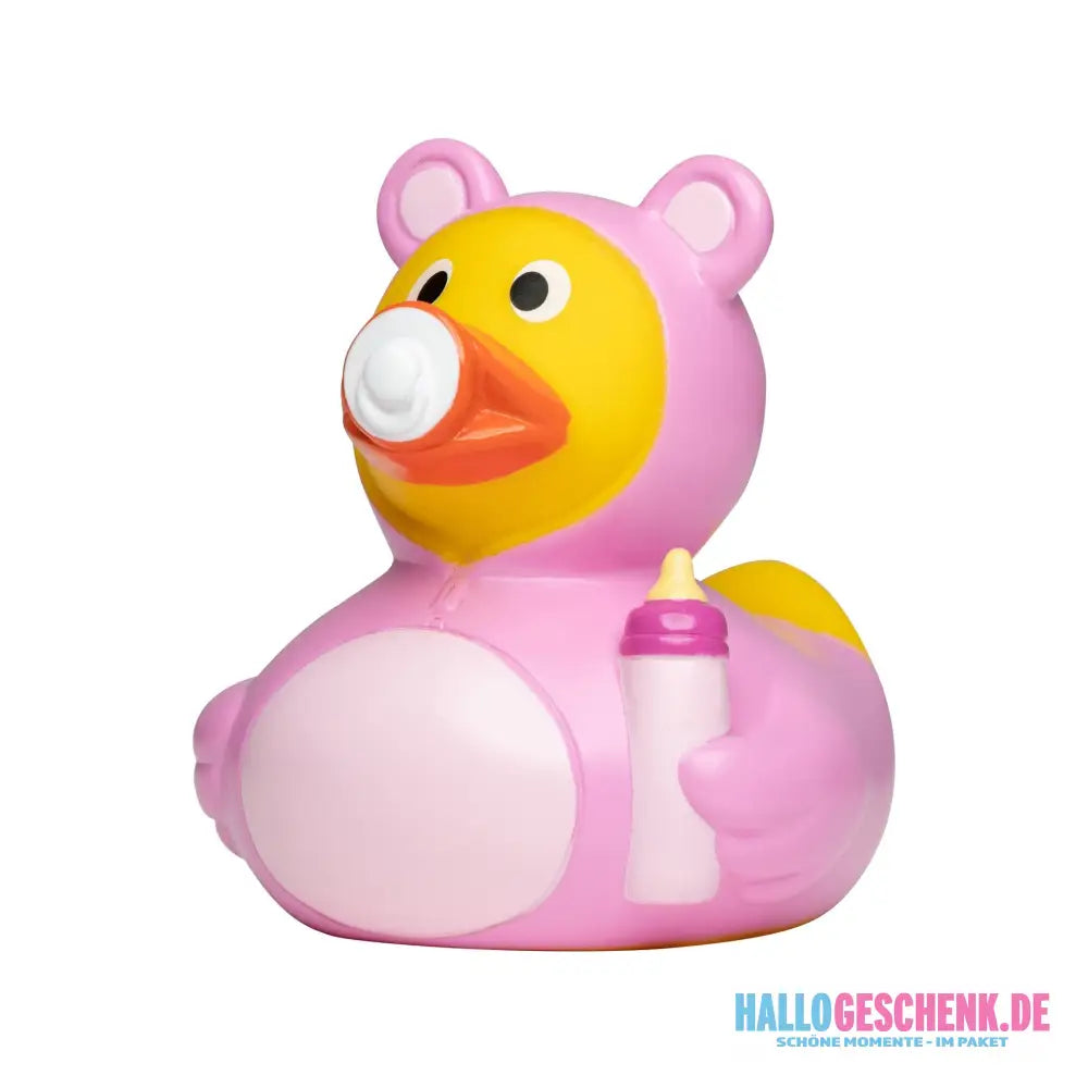 Baby Rosa Mädchen Babyshower • Quietsche-Ente / Badeente