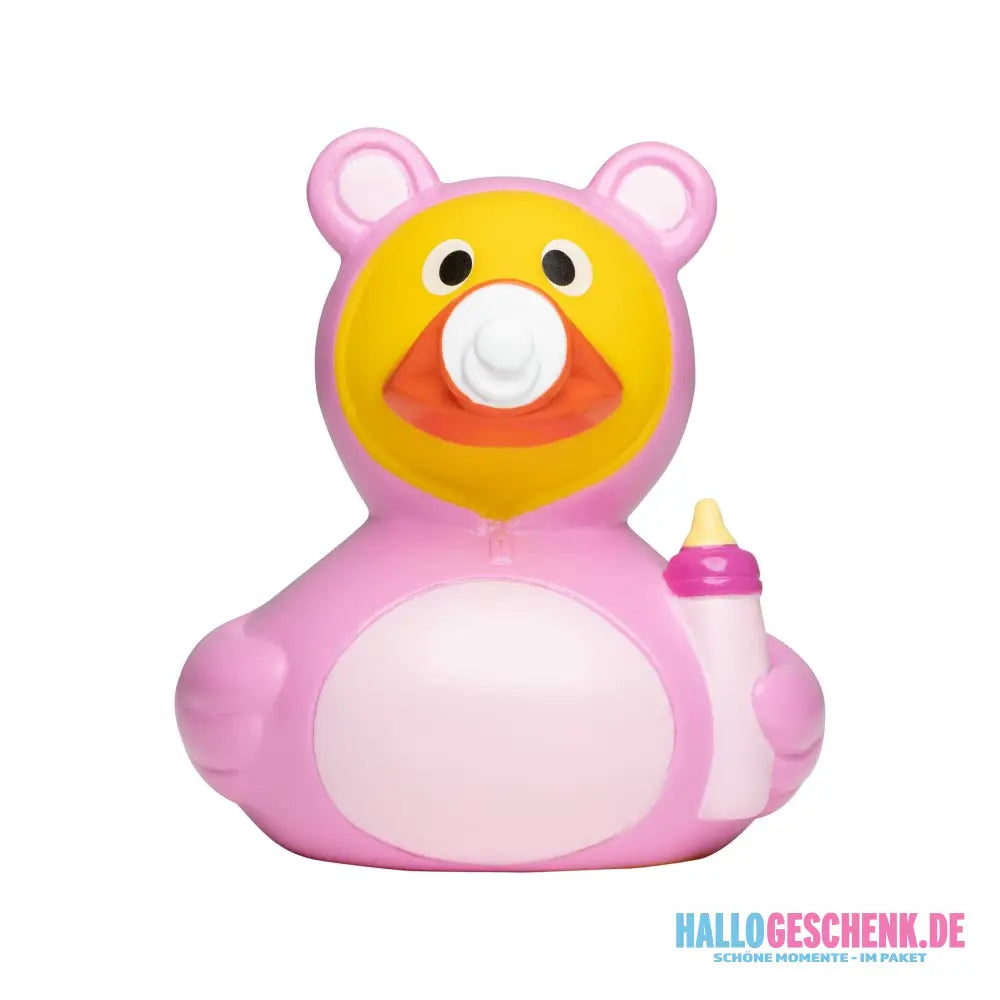 Baby Rosa Mädchen Babyshower • Quietsche-Ente / Badeente