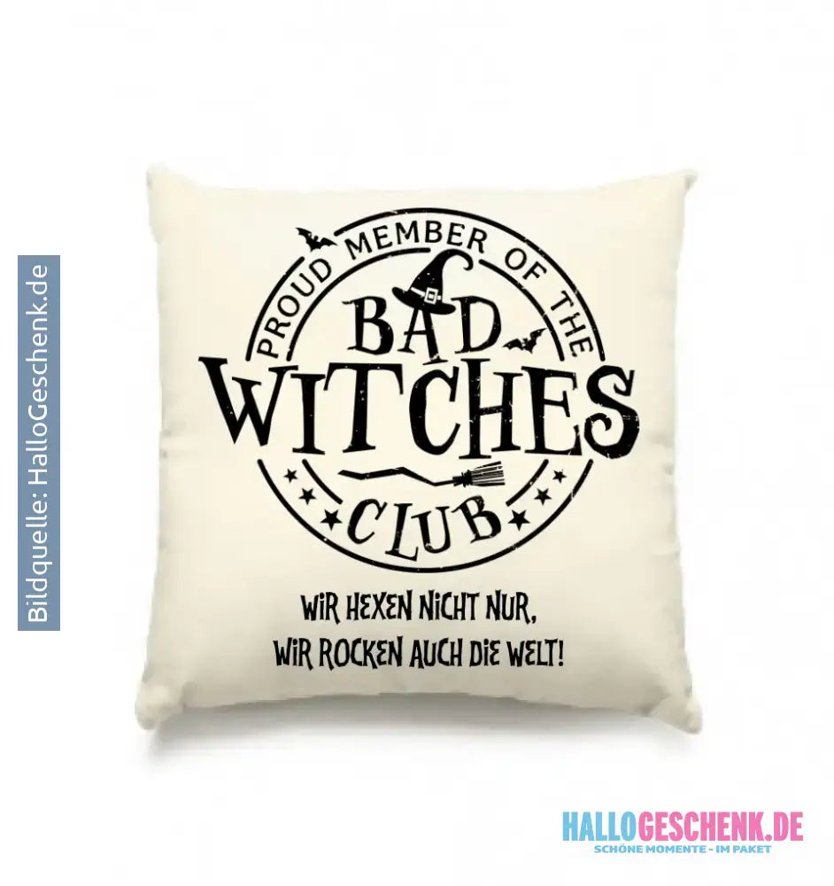 BAD WITCHES CLUB + Text • Halloween • Kissen 40x40 cm • personalisiert
