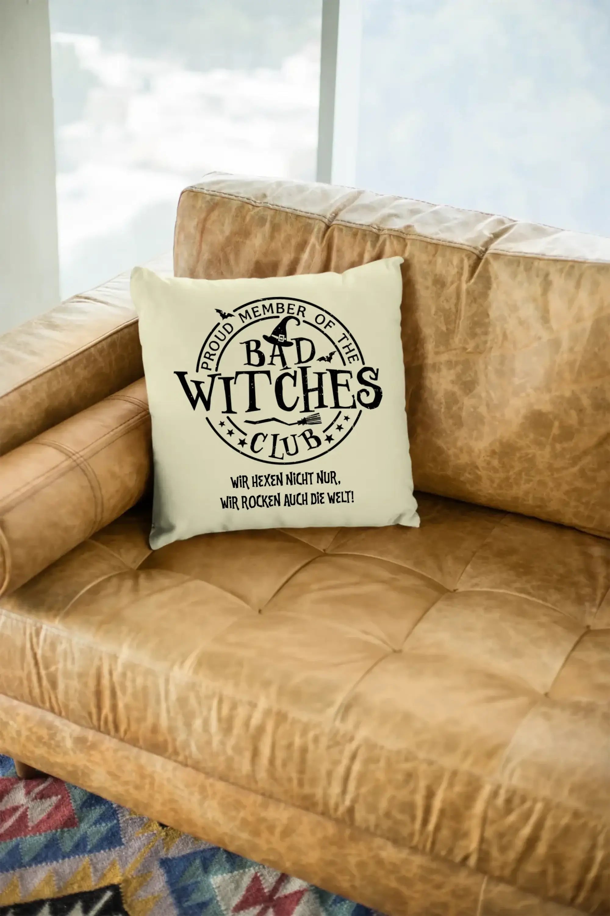 BAD WITCHES CLUB + Text • Halloween • Kissen 40x40 cm • personalisiert