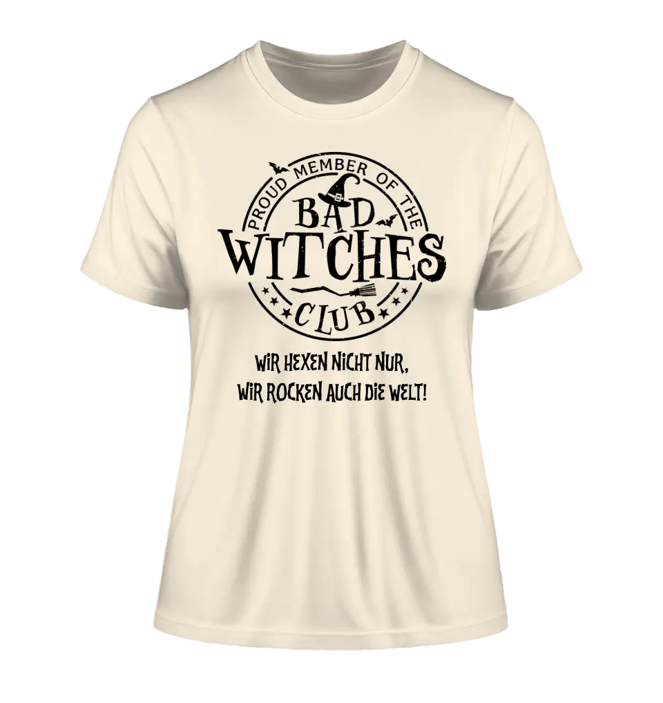 BAD WITCHES CLUB + Text • Halloween • Ladies Premium T-Shirt XS - 2XL aus Bio - Baumwolle für Damen • Exklusivdesign • personalisiert von HalloGeschenk.de