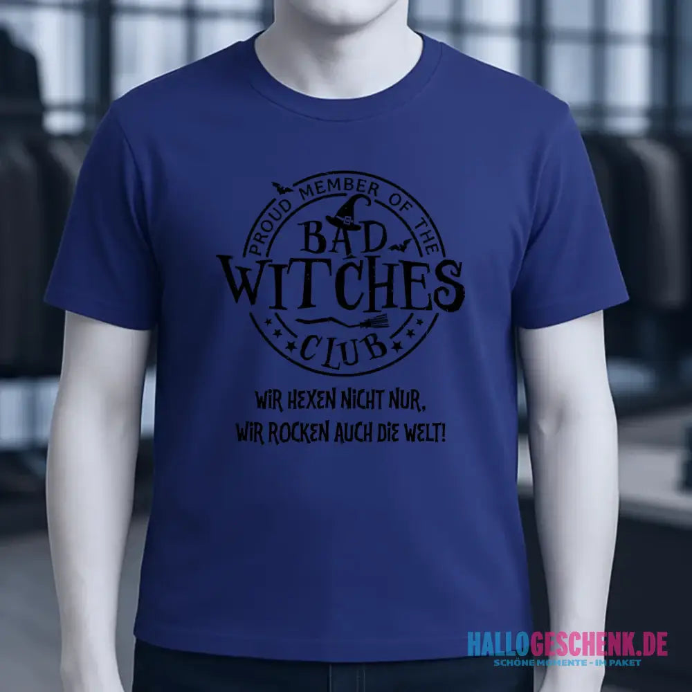 BAD WITCHES CLUB + Text • Halloween • Unisex Premium T-Shirt XS-5XL aus Bio-Baumwolle für Damen & Herren • Exklusivdesign • personalisiert