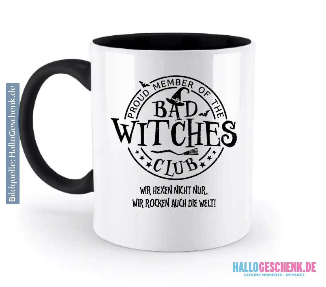 BAD WITCHES CLUB + Text • Halloween • zweifarbige Tasse • Exklusivdesign • personalisiert