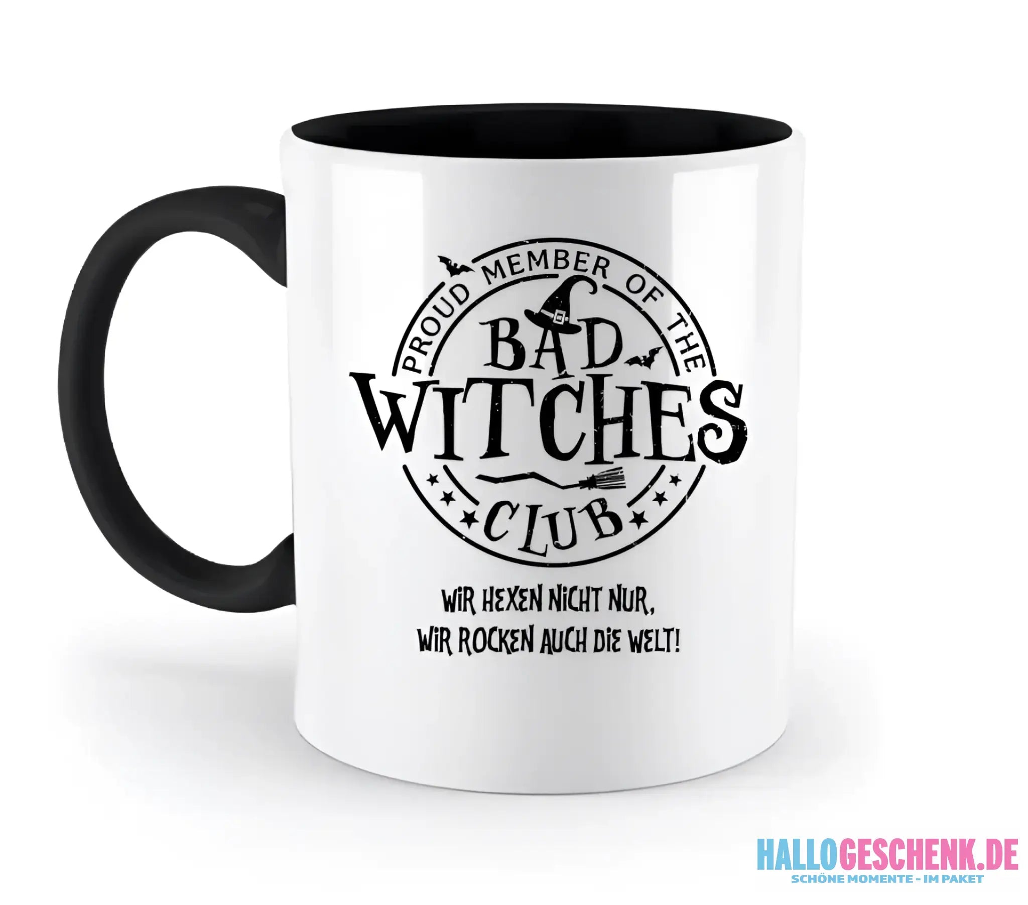 BAD WITCHES CLUB + Text • Halloween • zweifarbige Tasse • Exklusivdesign • personalisiert