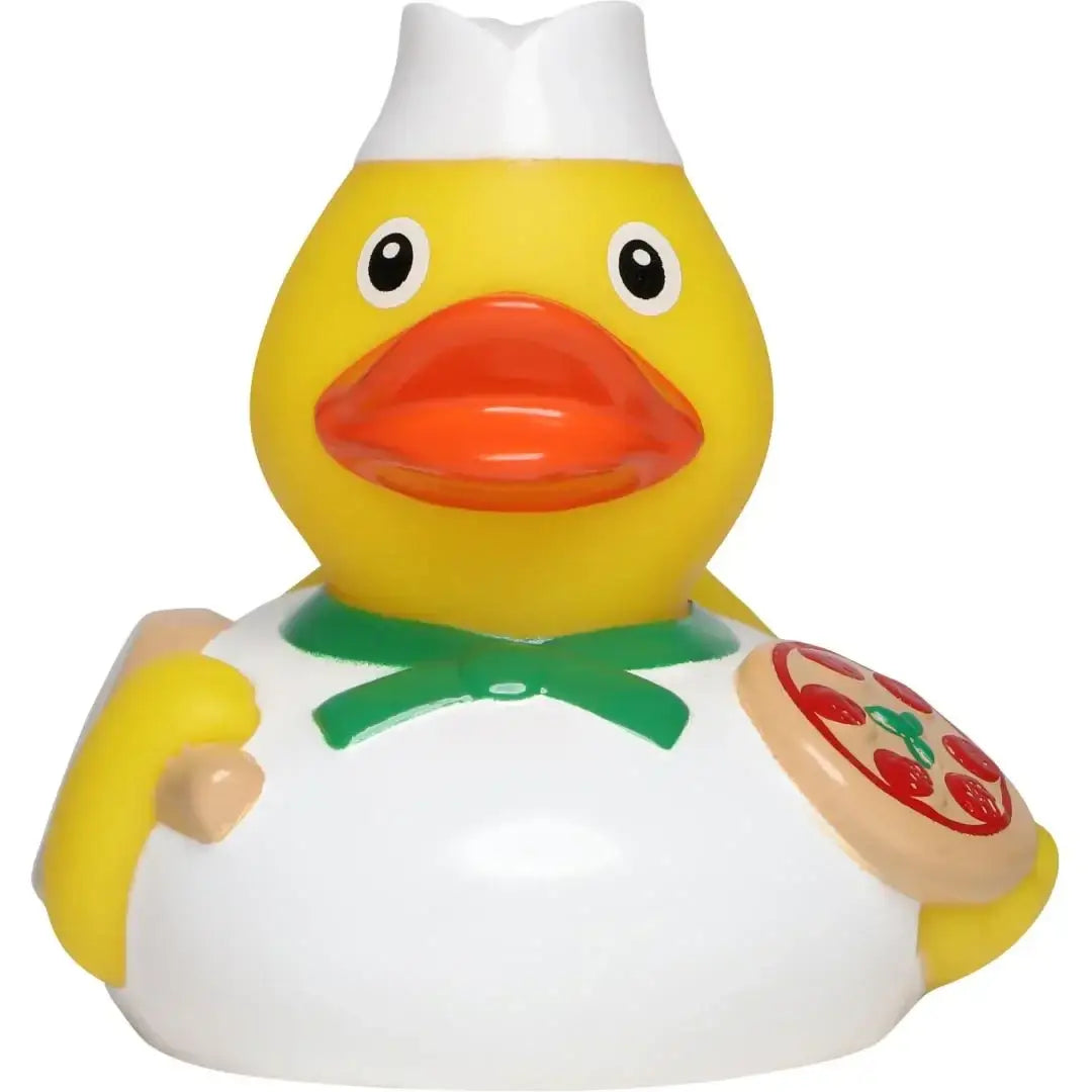 Badeente „Pizzabäcker“ • Quietscheente von Schnabels • Perfekt auch für deine Lieblingspizzeria als kleines Dankeschön