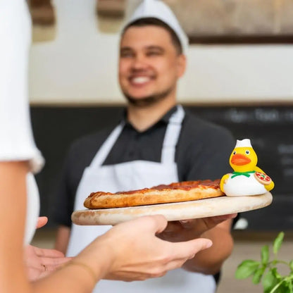 Badeente „Pizzabäcker“ • Quietscheente von Schnabels • Perfekt auch für deine Lieblingspizzeria als kleines Dankeschön