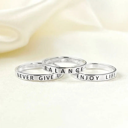 BALANCE Ring - 925 Sterling Silber Gravur Stempel Fingerring RG925-47