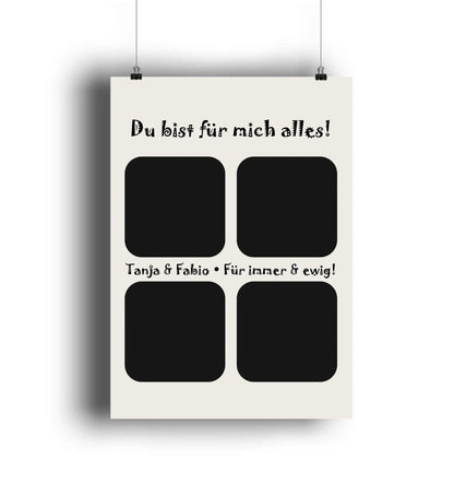 4er-Collage • mehrere Artikel • ’Statement-Collection’ • Wunschtext • Mein Fotomotiv - POSTER / 4C-Print / DIN-A2