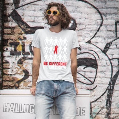 Be different + dein Text • Unisex Premium T-Shirt XS - 5XL aus Bio - Baumwolle für Damen & Herren • Exklusivdesign • personalisiert von HalloGeschenk.de