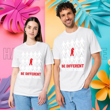 Be different + dein Text • Unisex Premium T-Shirt XS - 5XL aus Bio - Baumwolle für Damen & Herren • Exklusivdesign • personalisiert von HalloGeschenk.de