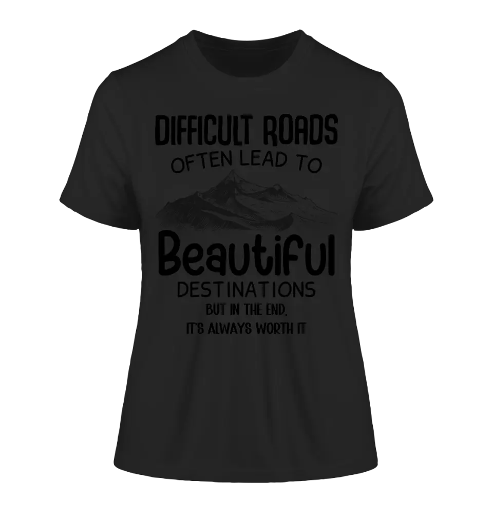 Beautiful destinations • Ladies Premium T - Shirt XS - 2XL aus Bio - Baumwolle für Damen • Exklusivdesign • personalisiert - HalloGeschenk.de