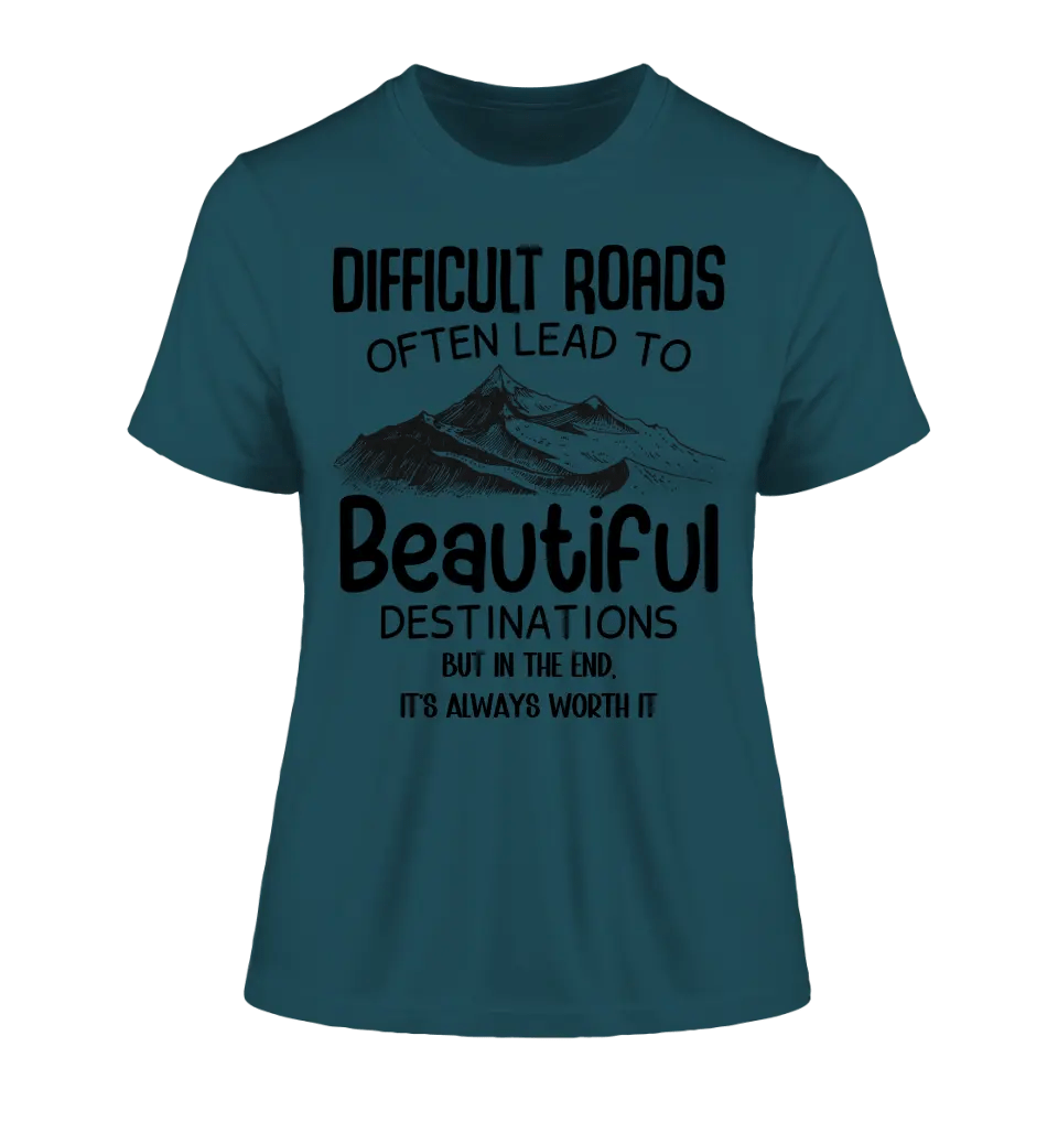 Beautiful destinations • Ladies Premium T - Shirt XS - 2XL aus Bio - Baumwolle für Damen • Exklusivdesign • personalisiert - HalloGeschenk.de