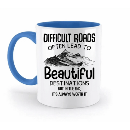 Beautiful destinations • zweifarbige Tasse • Exklusivdesign • personalisiert