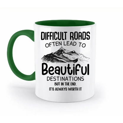 Beautiful destinations • zweifarbige Tasse • Exklusivdesign • personalisiert