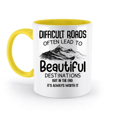 Beautiful destinations • zweifarbige Tasse • Exklusivdesign • personalisiert