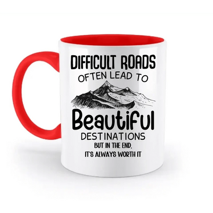 Beautiful destinations • zweifarbige Tasse • Exklusivdesign • personalisiert